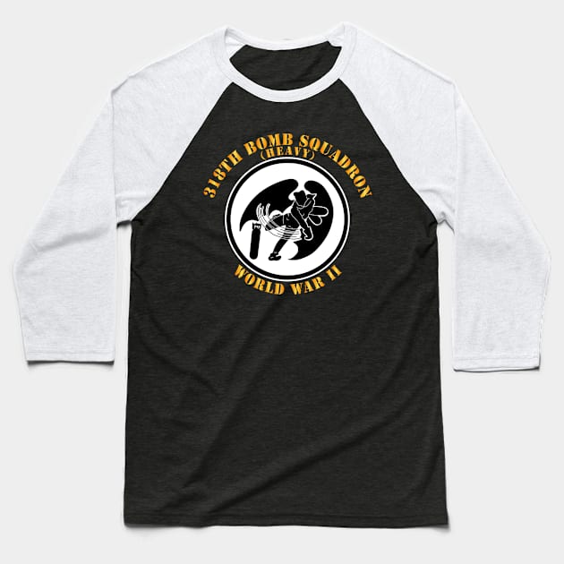 318th Bomb Squadron - WWII Baseball T-Shirt by twix123844